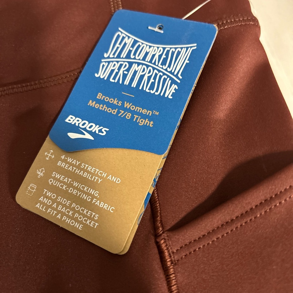 Nwt Brooks Running Semi Compression Leggings. Siz… - image 5